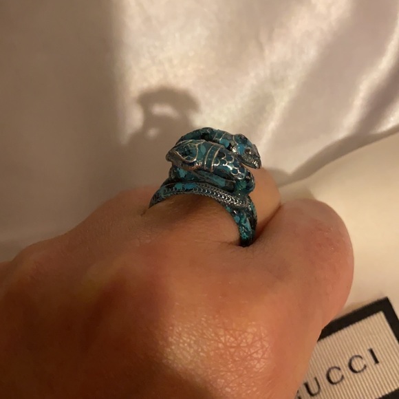 Gucci enamel double snake ring - Picture 8 of 16